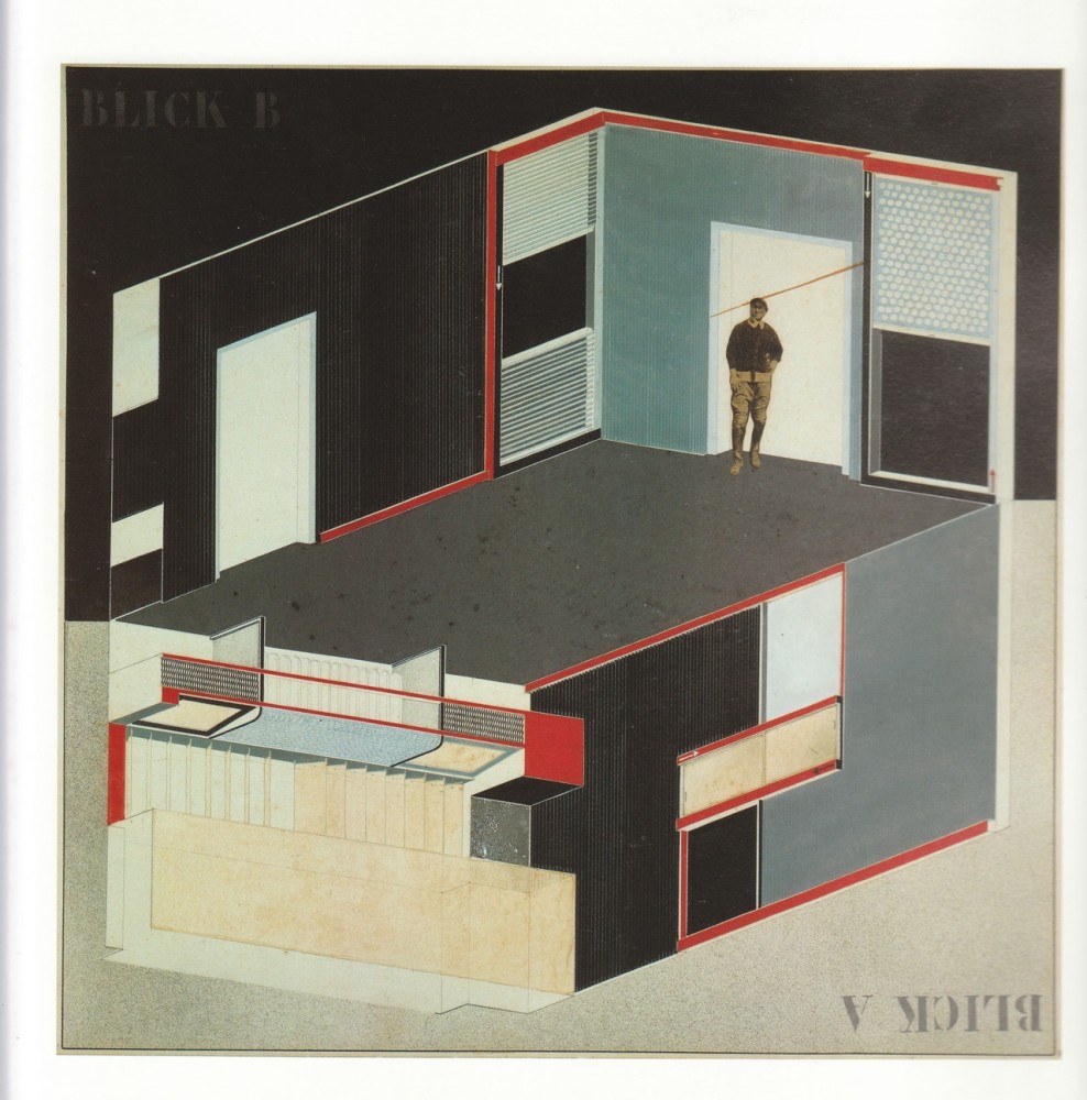 El Lissitzky, Design for the Abstract Cabinet (Gouache and Collage), 1927