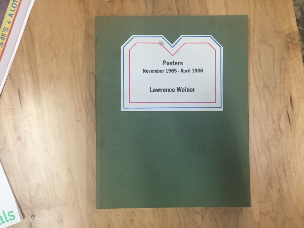 Posters, November 1965 - April 1986, Lawrence Weiner