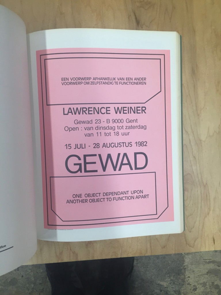 Posters, November 1965 - April 1986, Lawrence Weiner