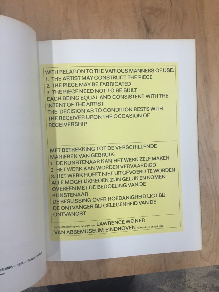 Posters, November 1965 - April 1986, Lawrence Weiner