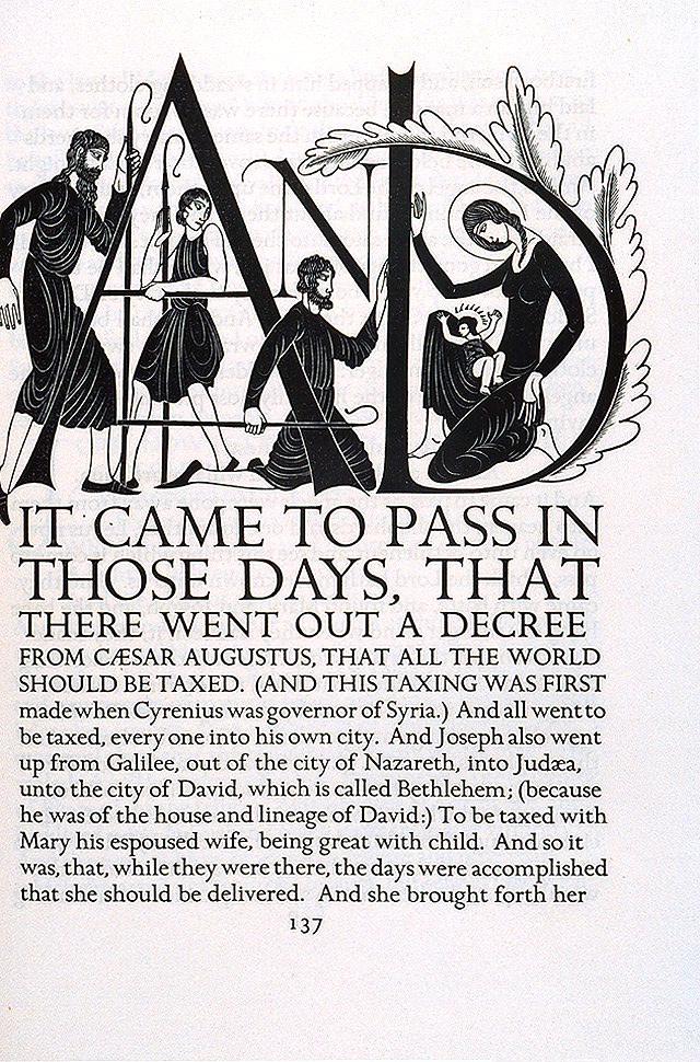 Eric Gill: The Four Gospels of the Lord Jesus Christ: According to the Authorized Version of King James I  England, 1931